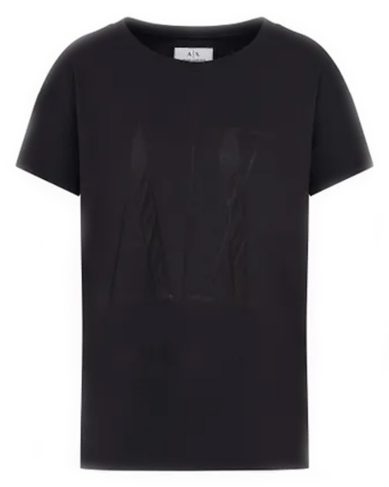 Armani Exchange Icon Period Frau T-Shirt Schwarz M