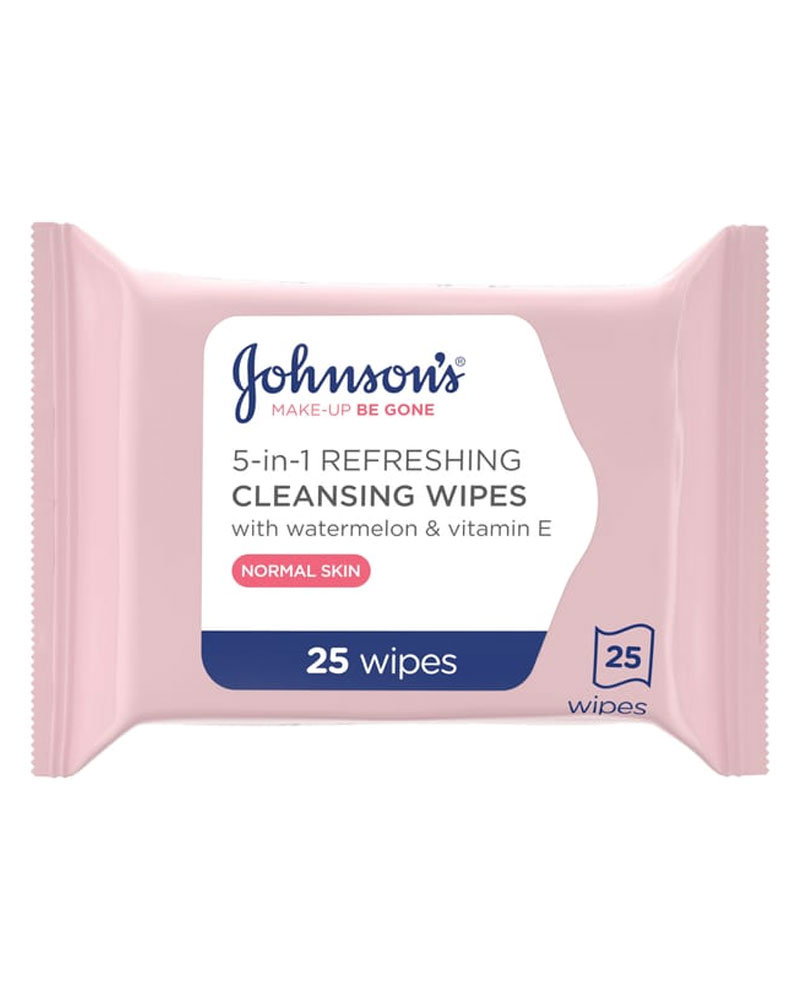 Johnsons Make-Up Be Gone 5-in-1 Refreshing Cleansing Wipes 25 stk.