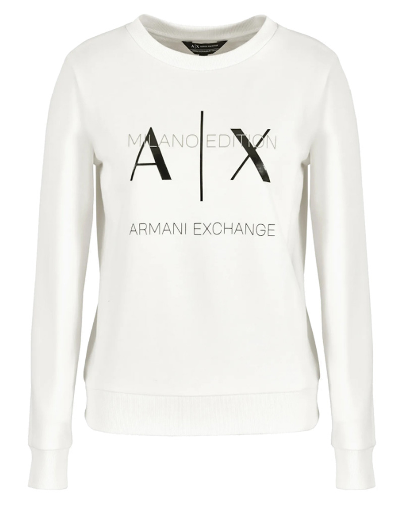 Armani Exchange Frau Sweatshirt Weiß L
