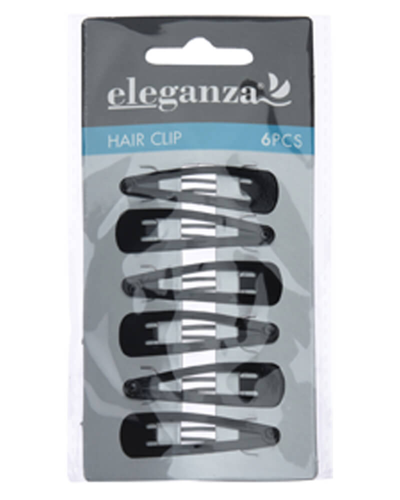 Eleganza Schwarz Haarspangen 4.7cm 6 stk.