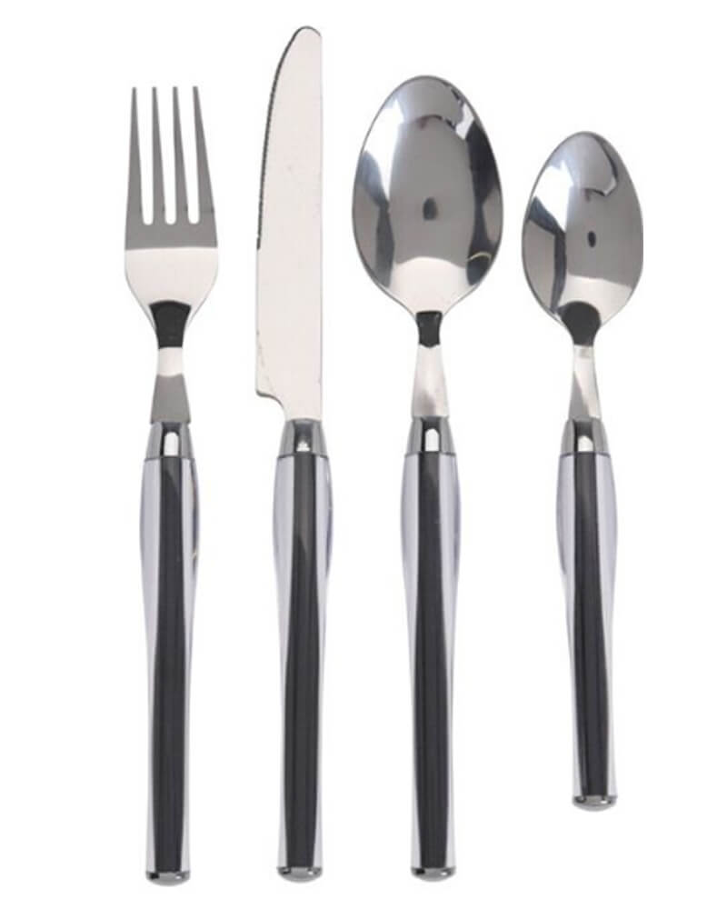 Excellent Houseware Cutlery Black 24 stk.