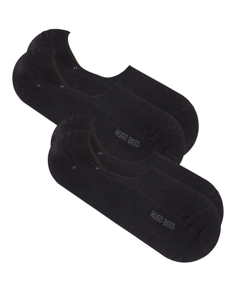Boss Hugo Boss 2-pack Shoeliner Finest Soft Cotton Black Size 41-42   2 stk.