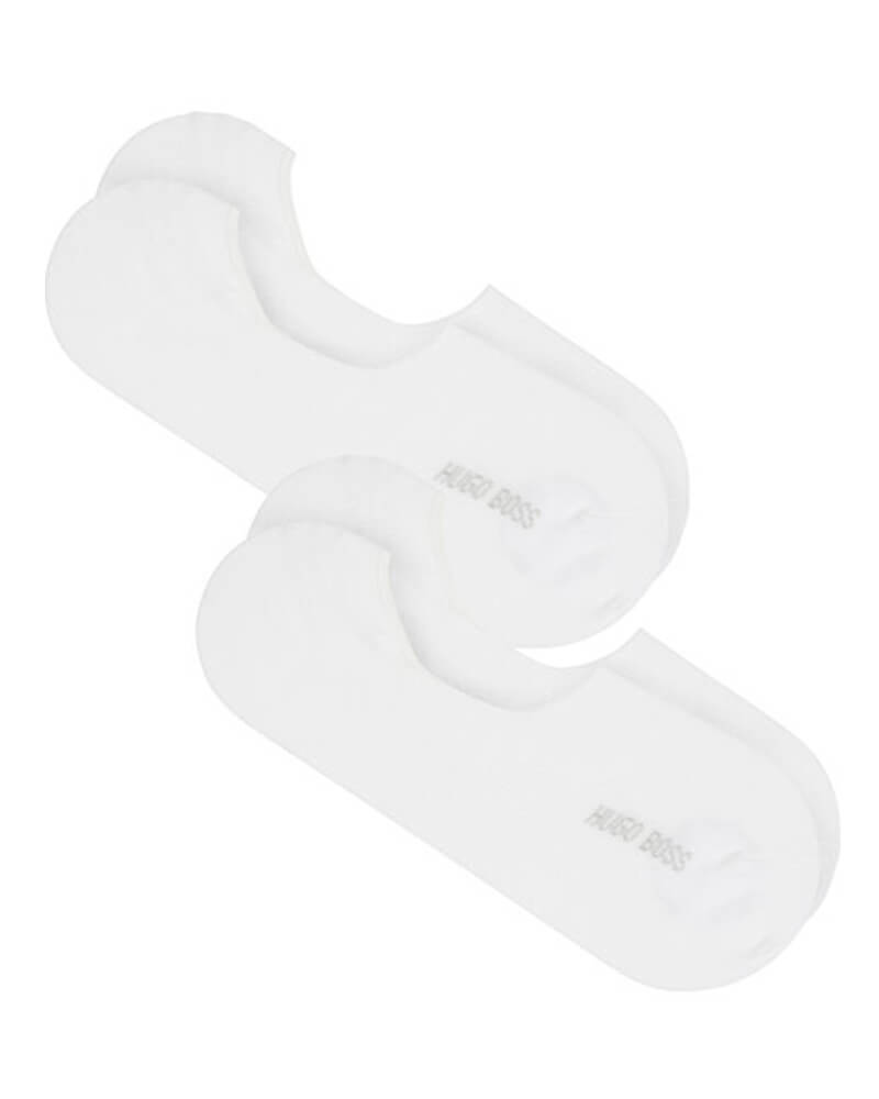 Boss Hugo Boss 2-pack Shoeliner Finest Soft Cotton White Size 41-42 2 stk.