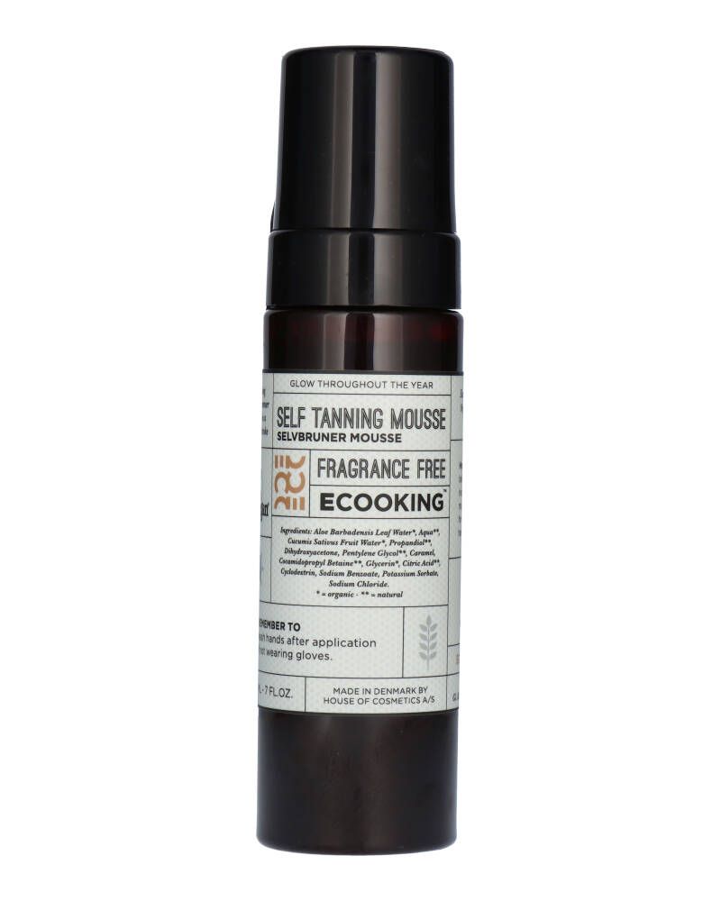 Ecooking Self Tanning Mousse Fragrance Free 200 ml
