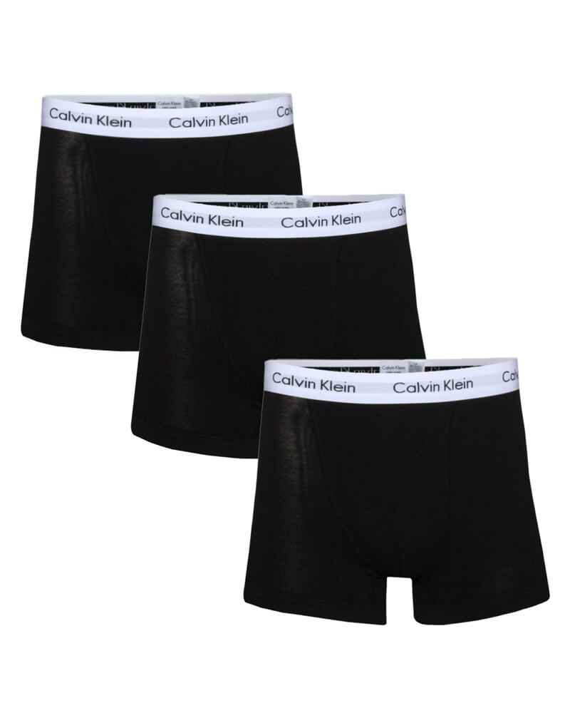 Calvin Klein Cotton Stretch Classic Fit Trunks 3-pak sort - Str. XL   3 stk.