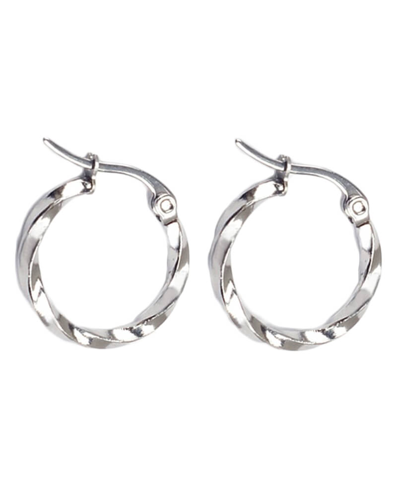 Everneed Tilla Twist - Große silberne Creolen