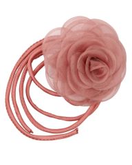 Pico Organza Rose String Blush Red
