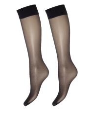 Decoy Elegant (15 Den) Black 2-Pack Knee High One Size