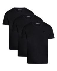 Tommy Hilfiger Cotton Crew Neck Tee 3-Pack Sort Str. M