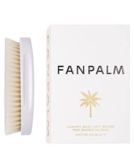 Fan Palm Dry Body Brush — Sensitive skin — Glossy White