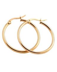 Everneed Mille - Guld Hoop Øreringe Small 