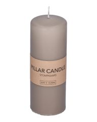 Excellent Houseware Pillar Candle Light Grey 55 x 150 mm