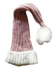 Nissebanden Coarse-knitted Santa hat Pink/White