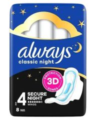 Always Maxi Classic Night Pads With Wings