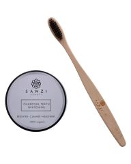 Sanzi Beauty Charcoal Teeth Whitening + Bamboo Toothbrush