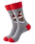 Nissebanden Weihnachtssocken Grau Grösse 36-40
