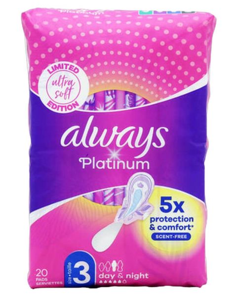 Always Platinum Day & Night sanitary pads with wings Always Platinum Day & Night sanitary pads with wings