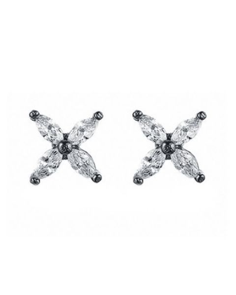 Everneed Cassie - Kleine Kristallohrringe - Oxidiert (U)