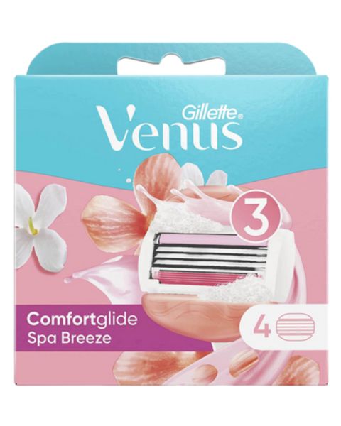 Gillette Venus Comfort Glide Spa Breeze Barberblade 4 stk. Gillette Venus Comfort Glide Spa Breeze Barberblade 4 stk.