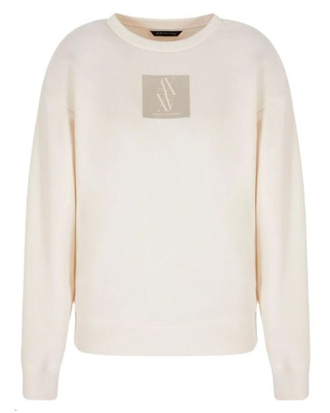 Armani Exchange Woman Logo Sweatshirt White Str. S Armani Exchange Woman Logo Sweatshirt White Str. S