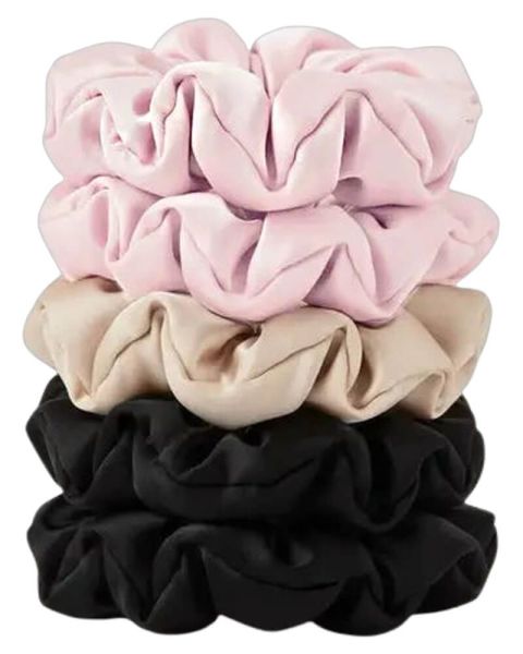 Yuaia 5-pak Soft Satin Scrunchies Medium Blush Yuaia 5-pak Soft Satin Scrunchies Medium Blush