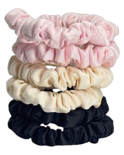 Yuaia 6-pak Soft Satin Scrunchies Small Blush Yuaia 6-pak Soft Satin Scrunchies Small Blush