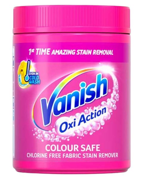 Vanish Oxi Action Powder Fabric Stain Remover, Colour Safe (Pink) Vanish Oxi Action Powder Fabric Stain Remover, Colour Safe (Pink)