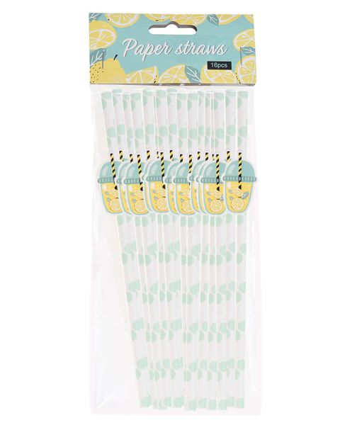 Party Collection Papierstrohhalme Limonade