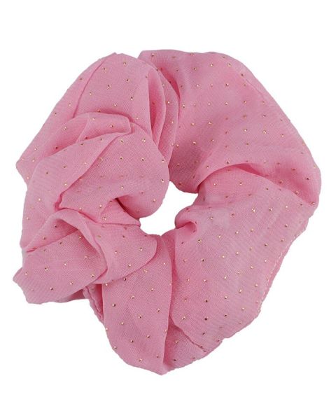 Everneed Scrunchie Rosa mit goldenen Punkten
