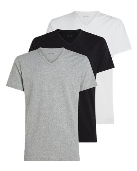Calvin Klein Slim Short Sleeve V-Necks T-Shirts 3-Pack Str. M Calvin Klein Slim Short Sleeve V-Necks T-Shirts 3-Pack Str. M