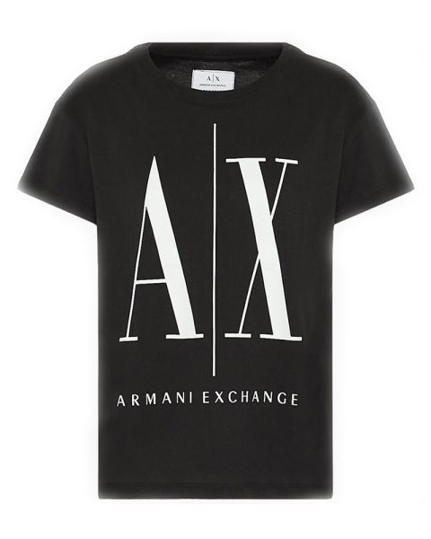 Armani Exchange Icon Period Frau T-Shirt Schwarz M
