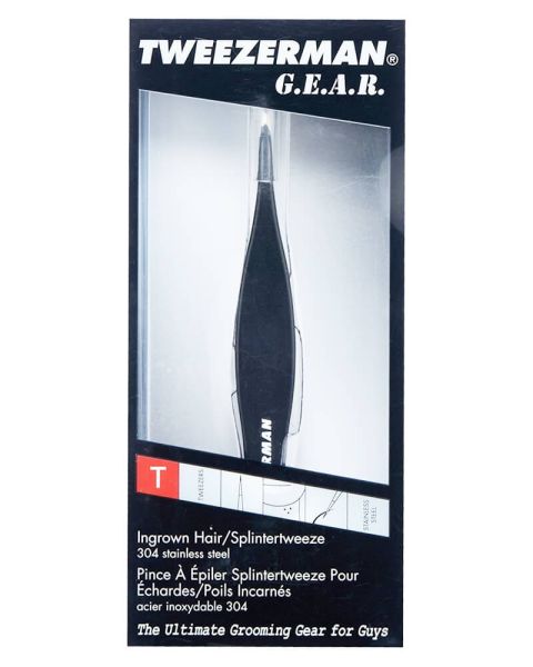 Tweezerman G.E.A.R Ingrown Hair/Splinter Tweeze - Black