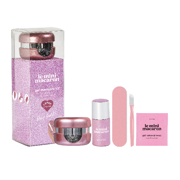 Le Mini Macaron Gel Manicure Kit Rose Gold (U)