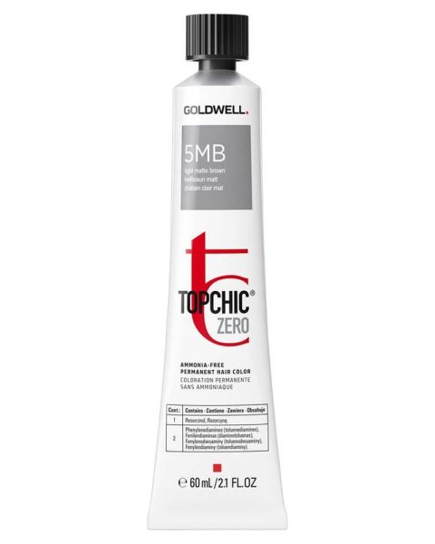 Goldwell Topchic Zero Permanent Hair Color - 5MB Light Matte Brown