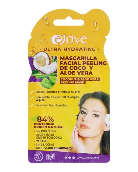 Ejove Kokos Aloe Vera Peelende Ansigtsmaske Ejove Kokos Aloe Vera Peelende Ansigtsmaske