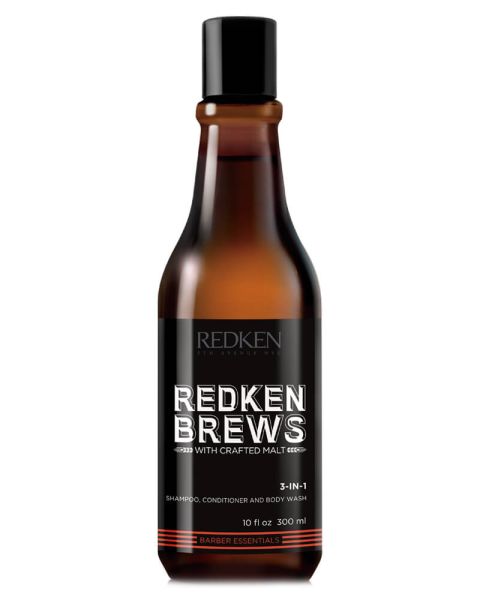 REDKEN Brews 3 In 1 Shampoo, Conditioner & Body Wash