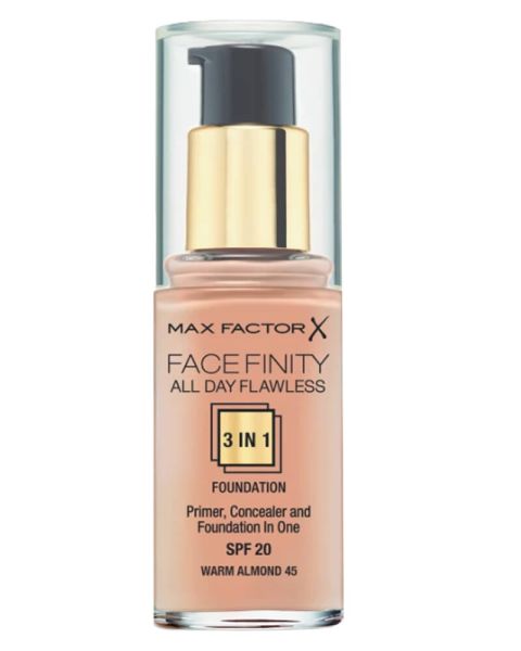 Max Factor Facefinity 3-in-1 Foundation Warm Almond 45 Max Factor Facefinity 3-in-1 Foundation Warm Almond 45