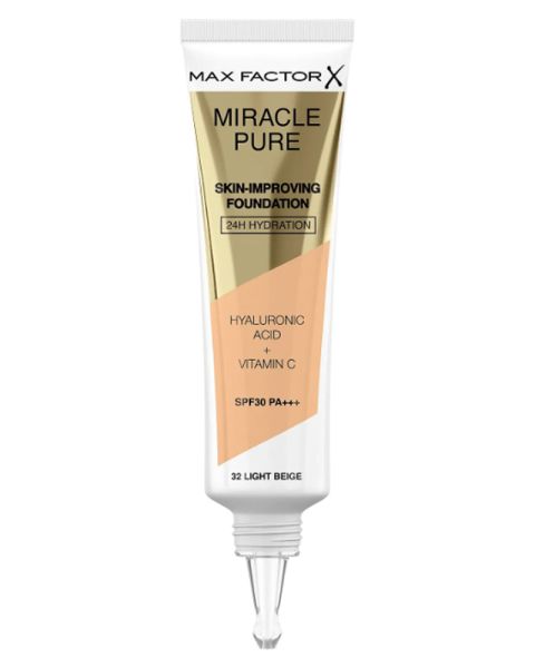 Max Factor Miracle Pure Skin-Improving Foundation 32 Light Beige Max Factor Miracle Pure Skin-Improving Foundation 32 Light Beige