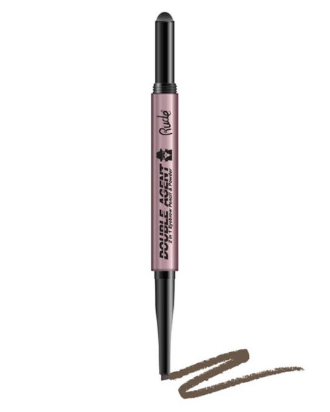 Rude Cosmetics Double Agent 2 in 1 Eyebrow Pencil & Powder Taupe (U)