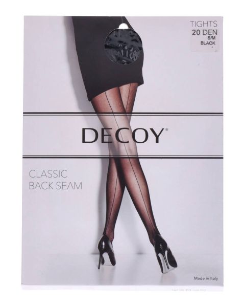 Decoy Classic Back Seam Tights (20 Den) Black S/M Decoy Classic Back Seam Tights (20 Den) Black S/M