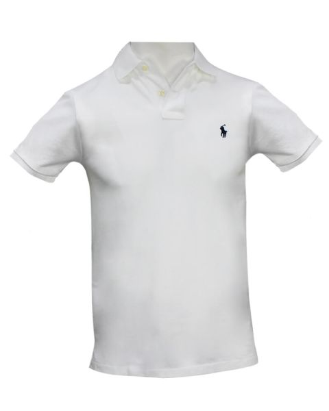 Ralph Lauren SS Slim Fit Polo PPC White Str XL