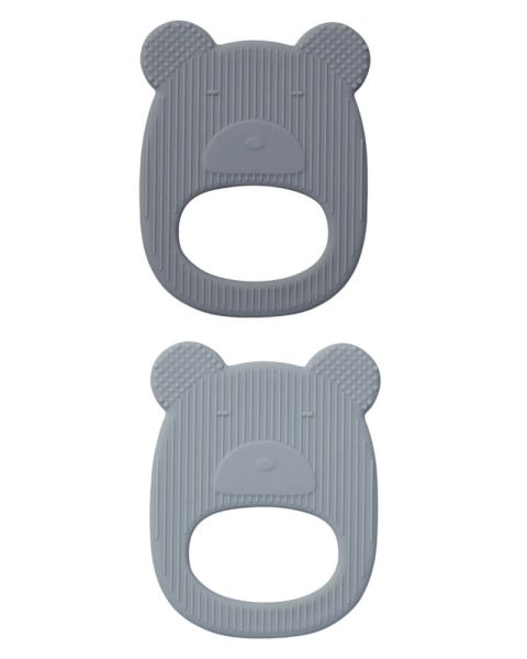 Liewood Geo Teether 2-pack Mr. Bear Blue Mix