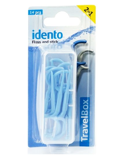 Idento Floss and Stick, TravelBox (blå) (U)