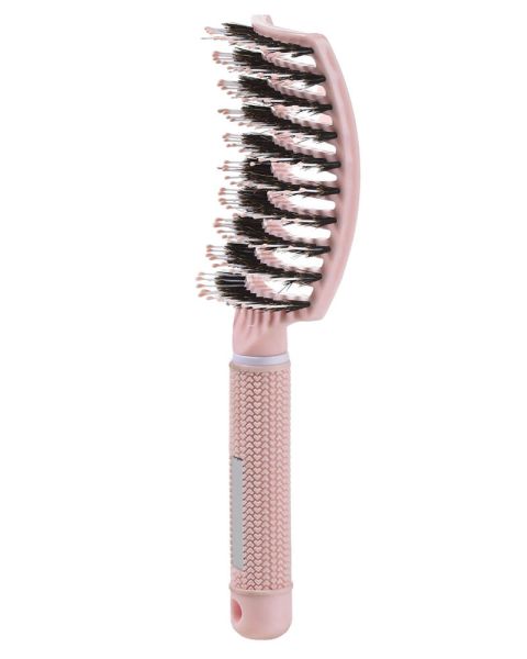 Yuaia Haircare Curved Paddle Brush Pink Yuaia Haircare Curved Paddle Brush Pink