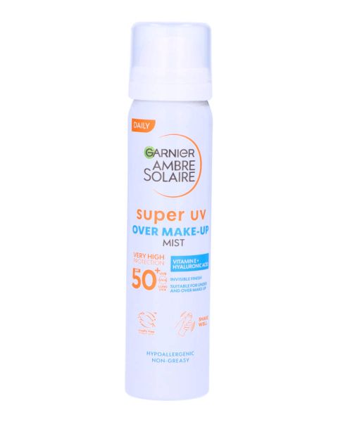 Garnier Ambre Solaire Super UV Over Makeup Mist SPF 50 Garnier Ambre Solaire Super UV Over Makeup Mist SPF 50