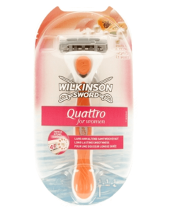 Wilkinson Sword for Women - Quattro papaya & pearl 1 skraber + 1 blad 