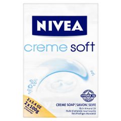 Nivea Creme Soft, hånd- og kropsæbe (fast sæbe) 2 x 