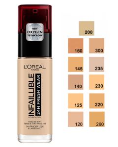 Loreal Infallible Stay Fresh Foundation - Natural Rose 125 30 ml