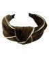 Everneed Velvet Haarband Mocca/Gold 