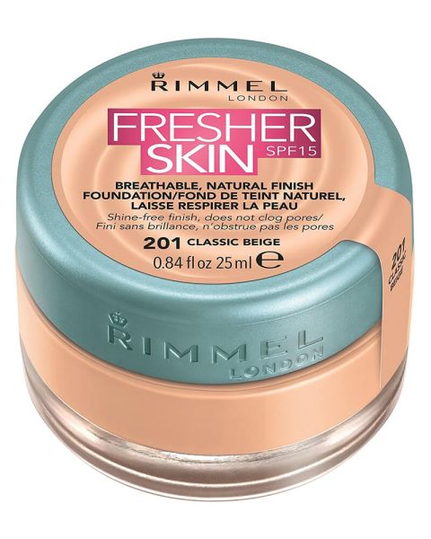 Rimmel Fresher Skin Foundation SPF 15 201 Classic Beige